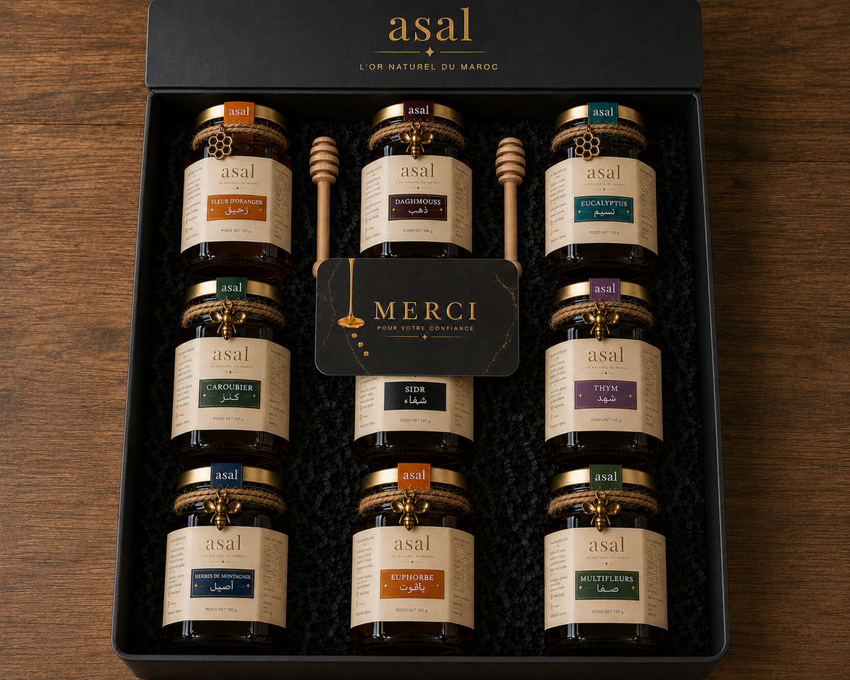 Coffret Découverte – 9 Miels d'Exception ( Pots de 100 G)