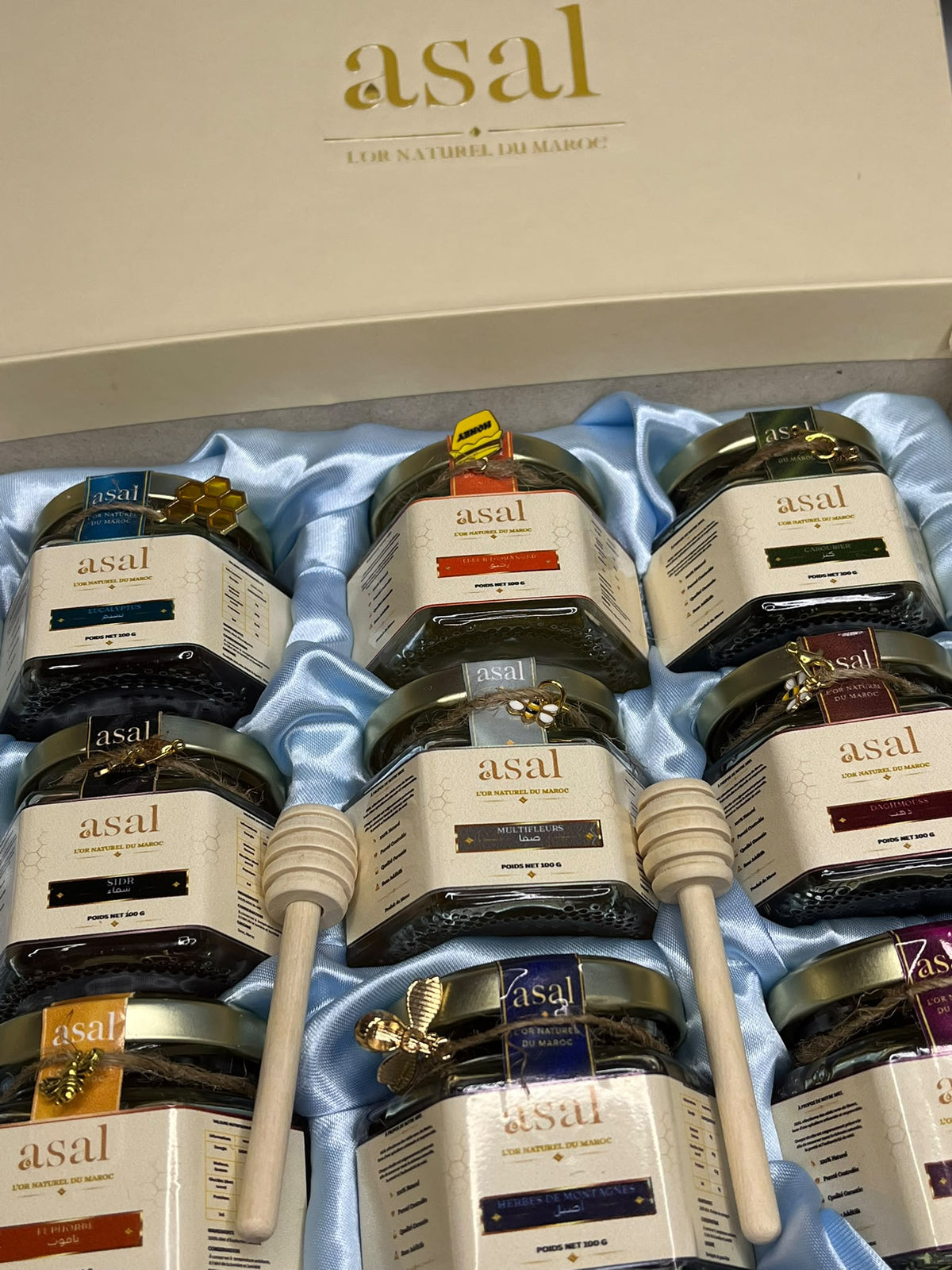 Coffret Découverte – 9 Miels d'Exception ( Pots de 100 G)
