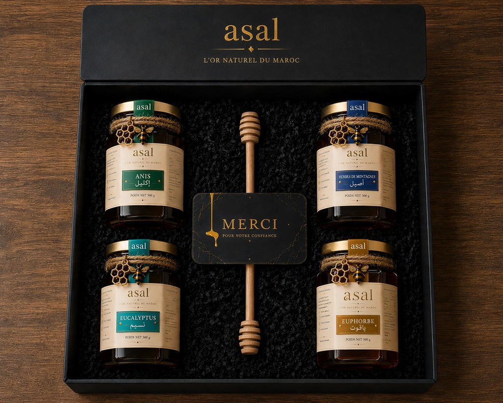 Coffret gourmand – 4 pots de 500 g